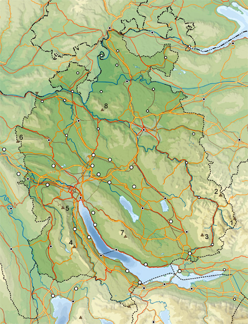 Berge im Kanton Zürich (c) Wikipedia:Tschubby