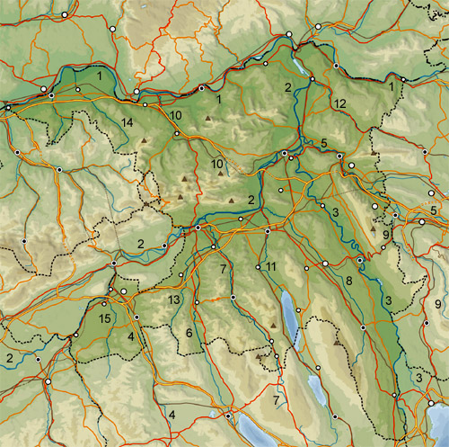 Flüsse im Kanton Aargau (c) Wikipedia:Tschubby