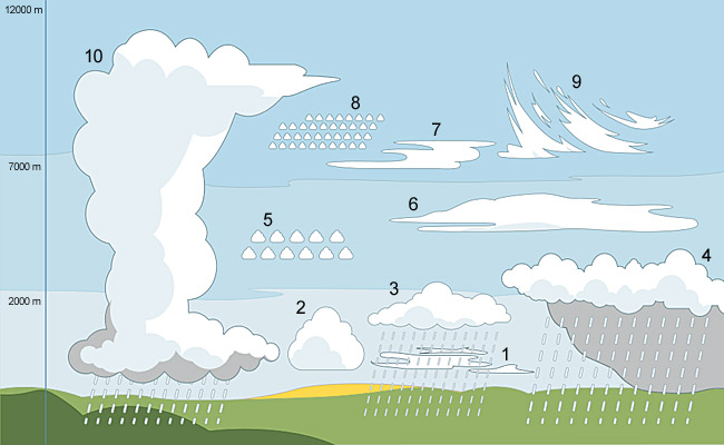Wolkenformen (c)Wikipedia/Coton